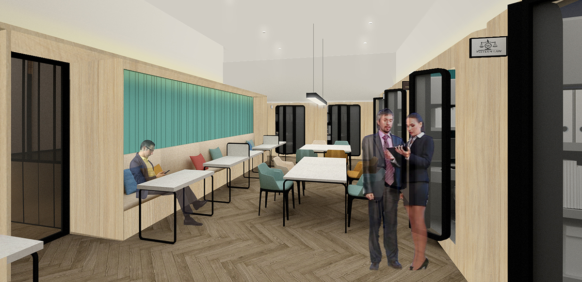 A co-working space designed for lawyers