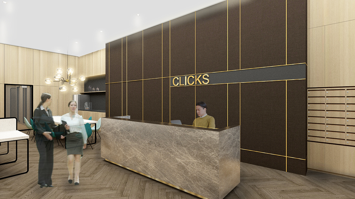 Private modular work pods in the co-working space for lawyers