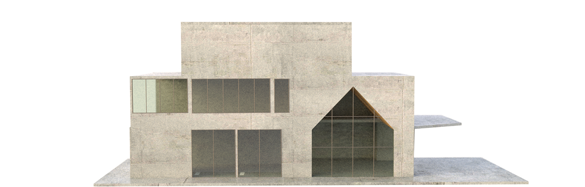 Pitched House, a landed home with a pitched-roof profile