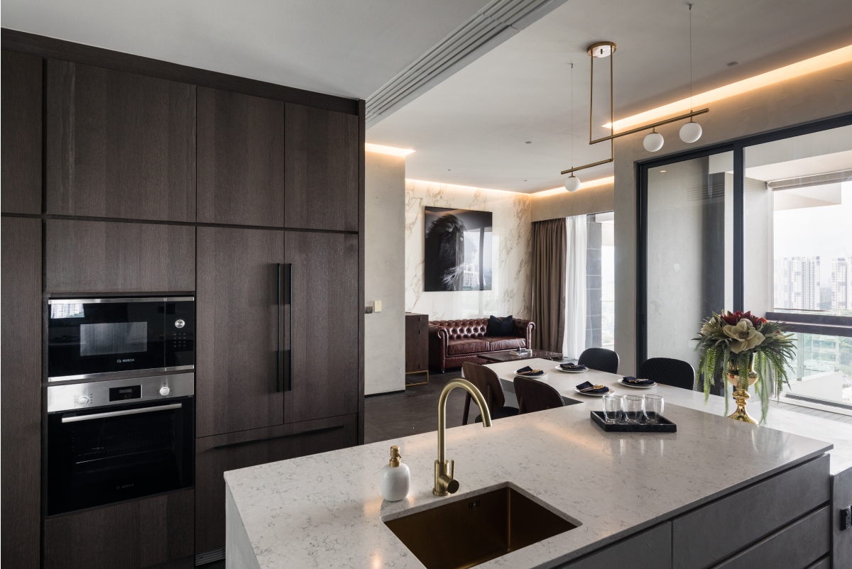 Master bedroom of The Trizon apartment